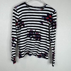 Proenza Schouler Black and White Striped Blouse